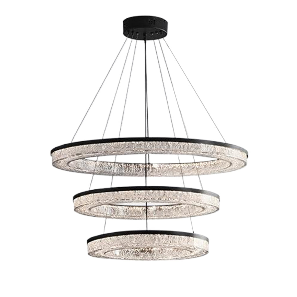 Circle Pendant Light Luxury Ring Chandelier Art Decor