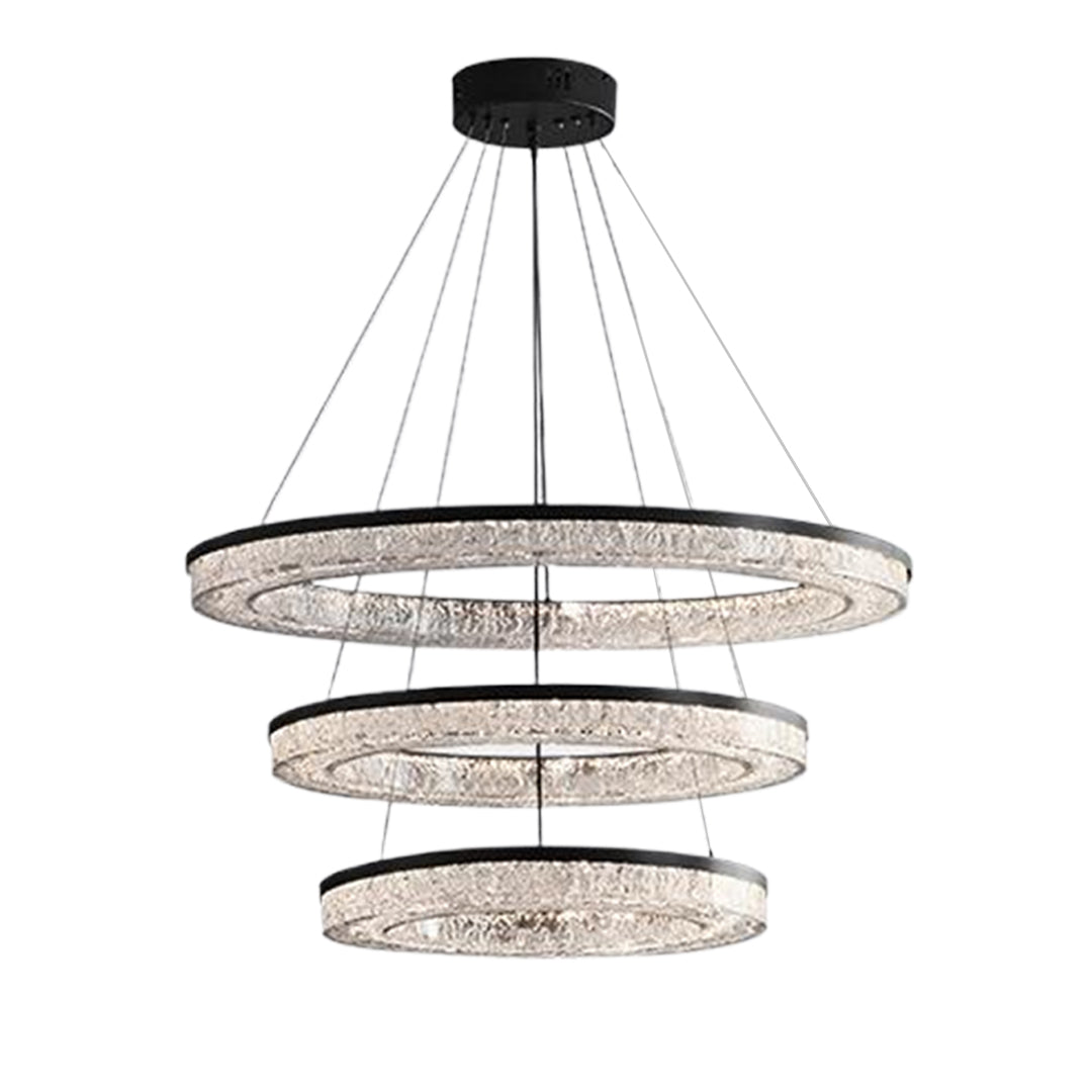 Circle Pendant Light Luxury Ring Chandelier Art Decor