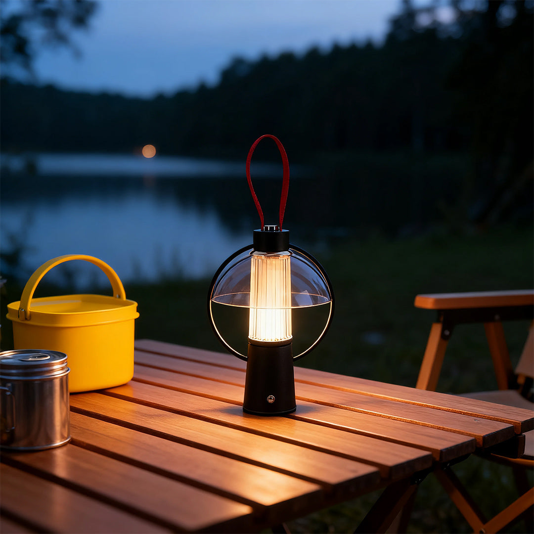 Circle Table Lamp - Iron Body with Acrylic Shade Decorative Light for Modern Home Decor