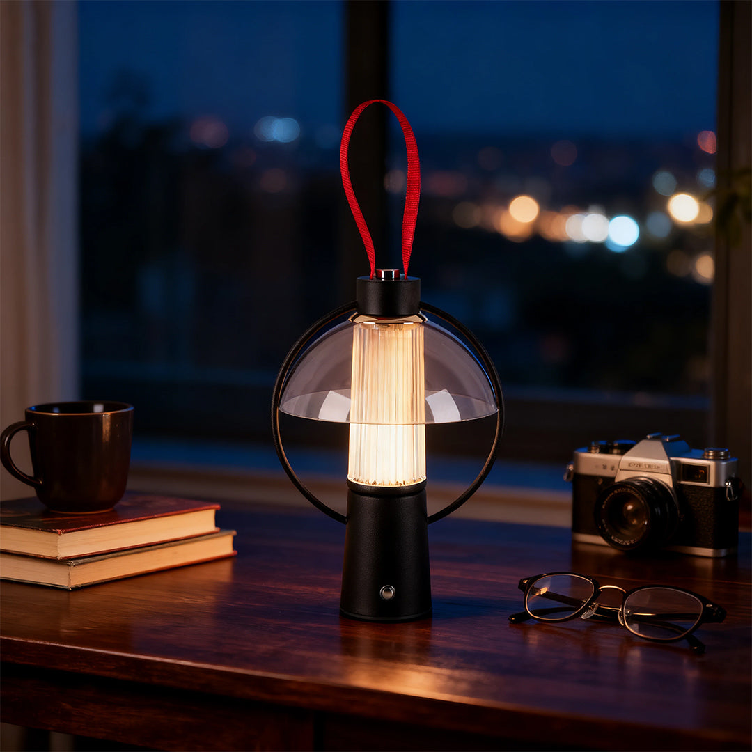 Circle Table Lamp - Iron Body with Acrylic Shade Decorative Light for Modern Home Decor