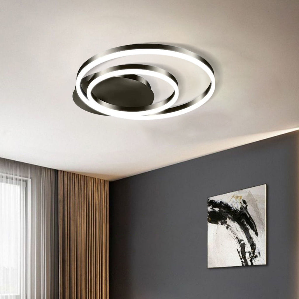 Nordic Circular Three-Color Ceiling Light - Flush Mount Lighting