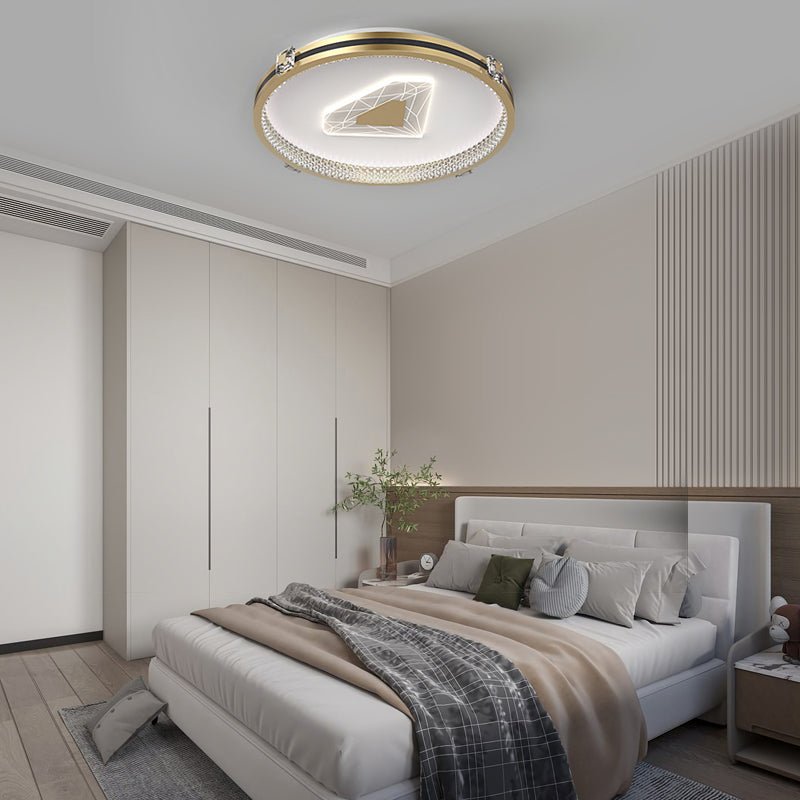 Circular Dimmable LED Modern Ceiling Light Fixture