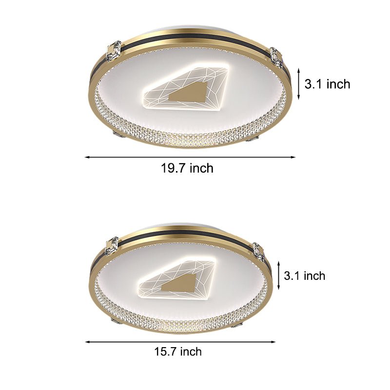 Circular Dimmable LED Modern Ceiling Light Fixture