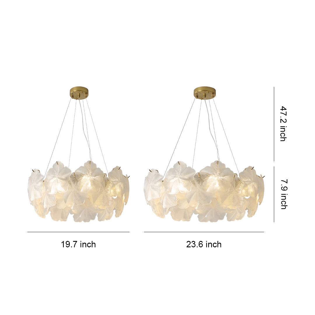 Glass Garland Chandelier - Luxury French Wreath Ceiling Light