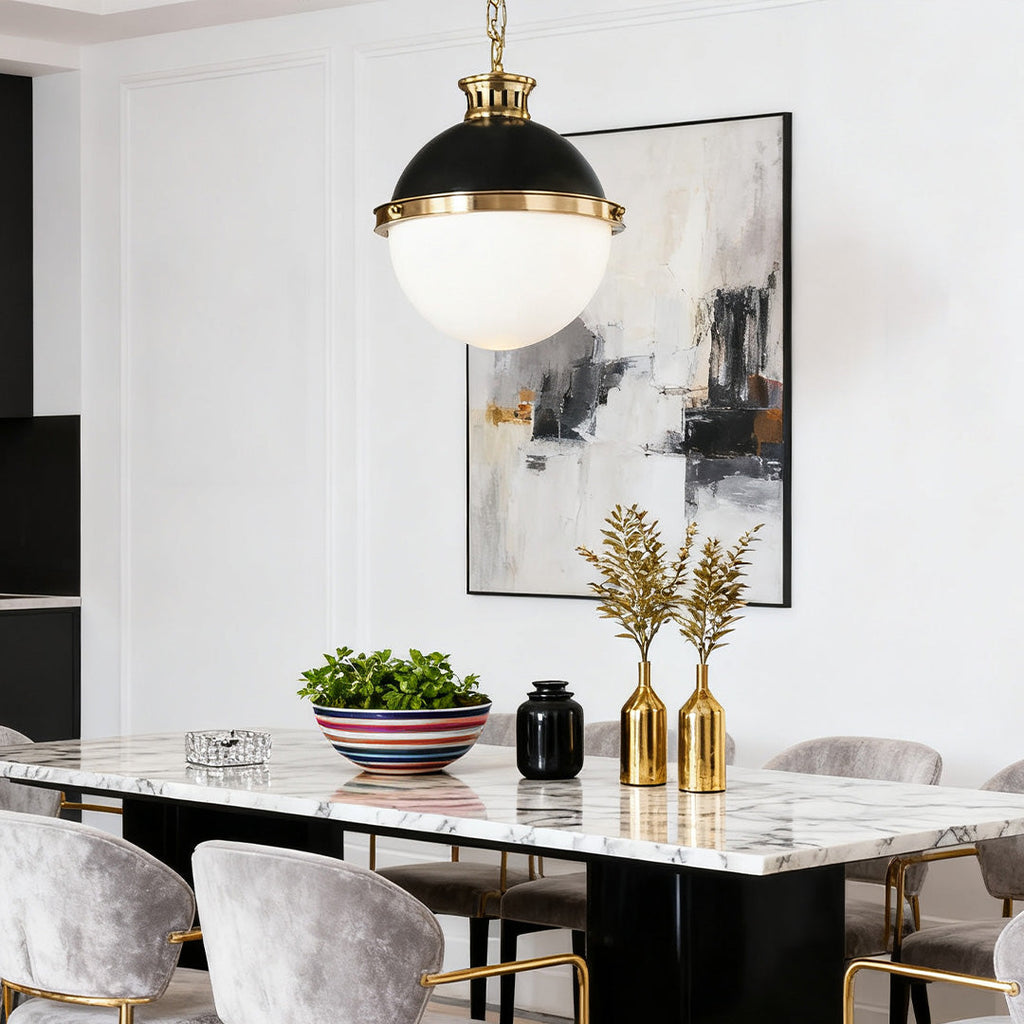 Ball Pendant Light - Classic Glass Globe Ceiling Fixture