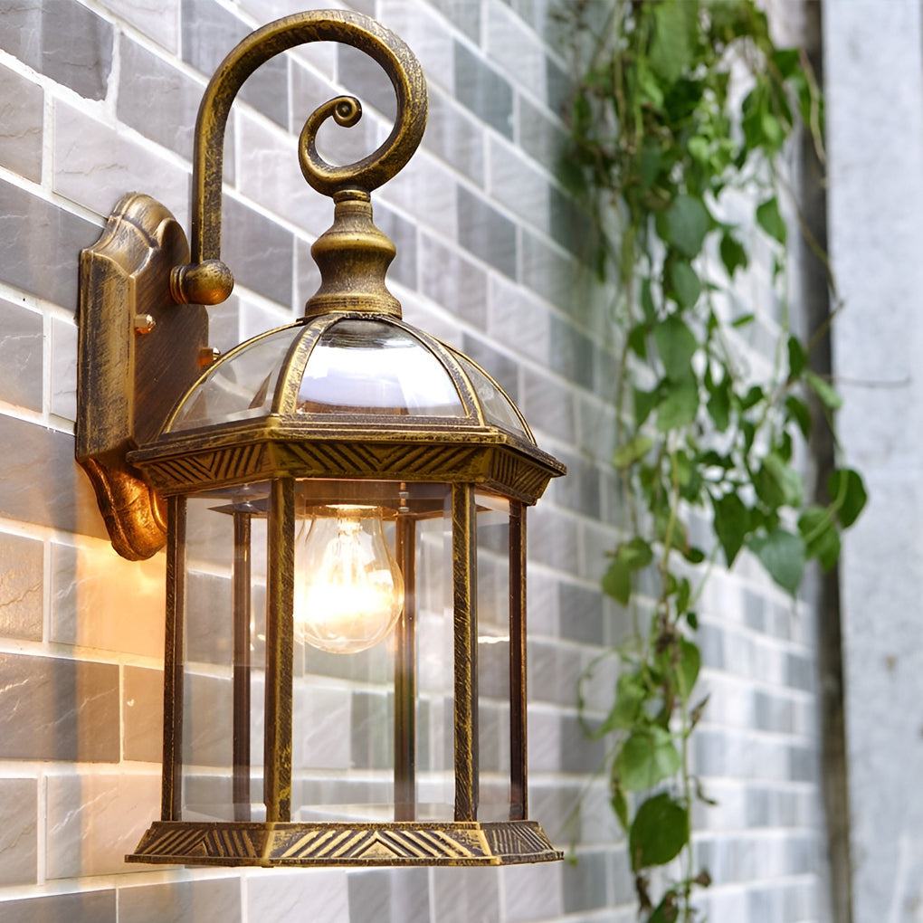 Vintage Waterproof Outdoor Wall Lantern - Classic Design Decorative Light