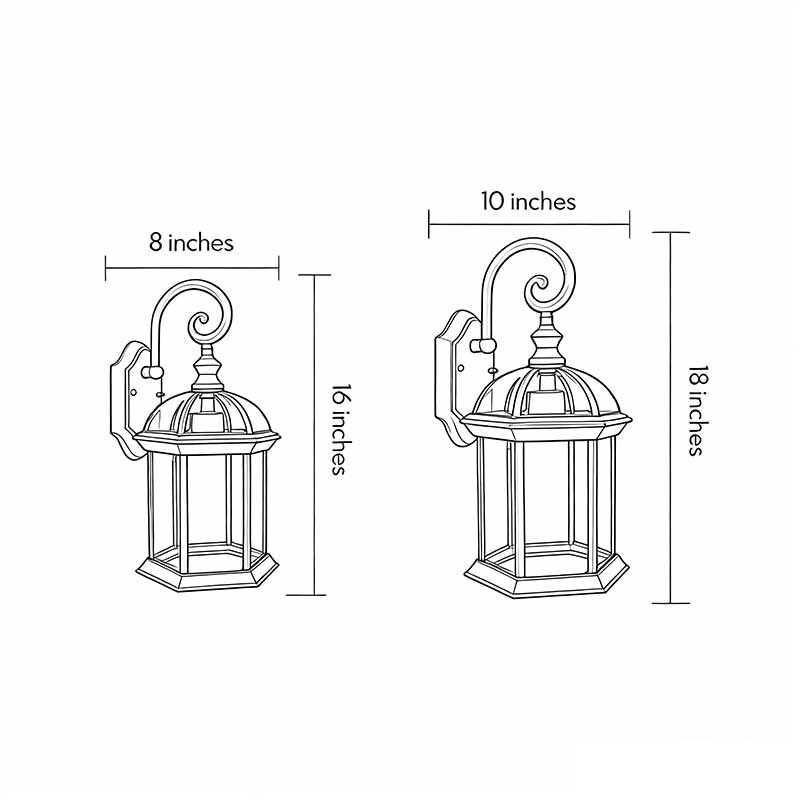 Vintage Waterproof Outdoor Wall Lantern - Classic Design Decorative Light