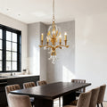 Gold and Crystal Chandelier Luxury Ceiling Light