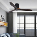 Three Blade LED Ceiling Fan with Remote Control - Modern Wood Design