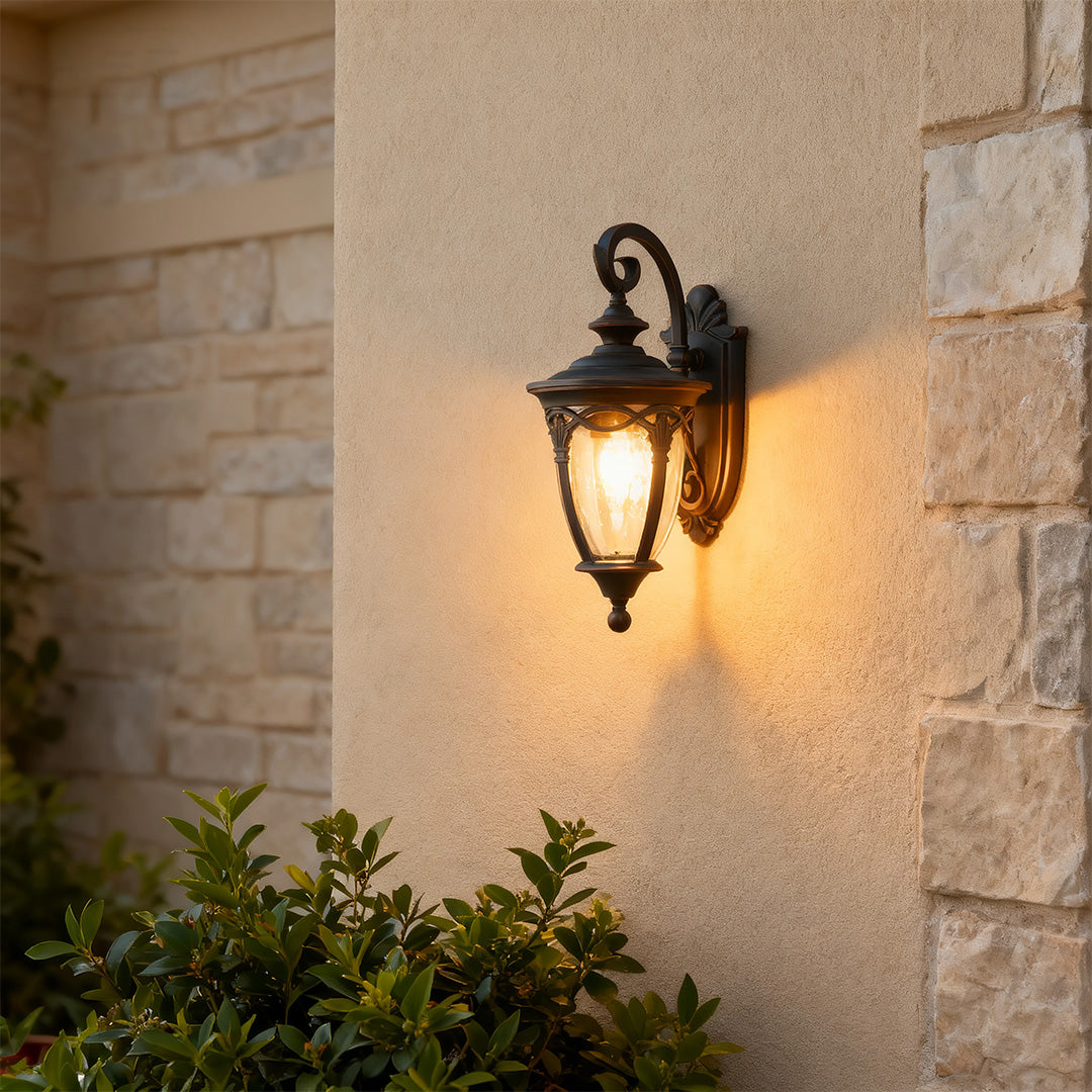 Waterproof Black Aluminum Outdoor Sconce Lamp - Stylish Decorative Lighting for Patios and Entryways