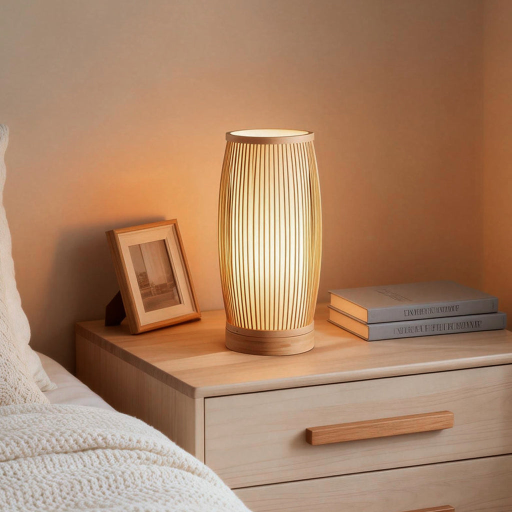 Vintage Handwoven Bamboo Table Lamp - Japanese LED Lighting

Enhance your space with this elegant vintage handwoven bamboo table lamp, inspired by traditional Japanese design. Our eco-friendly LED lamp combines natural aesthetics with modern functionality