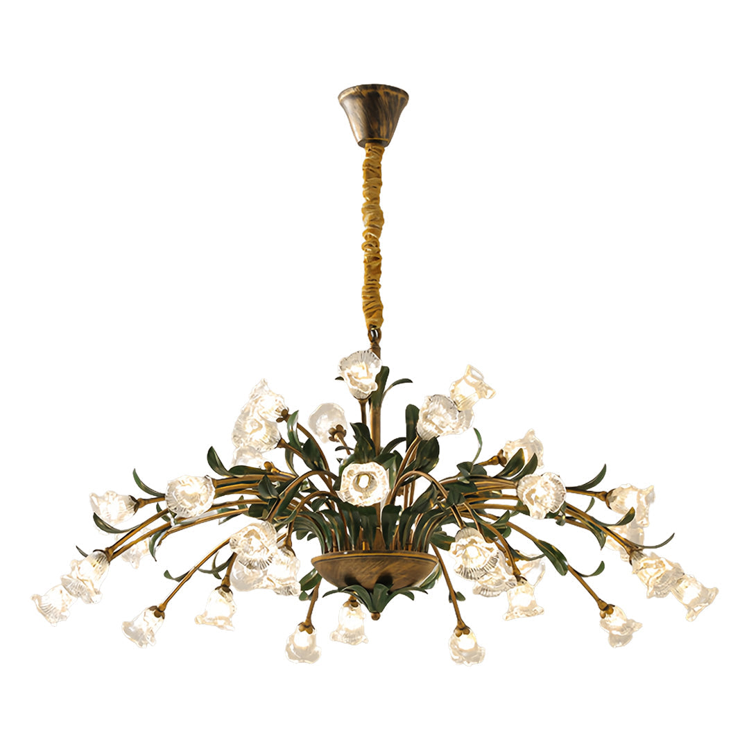 Vintage Floral Chandelier Rustic Branch Ceiling Light