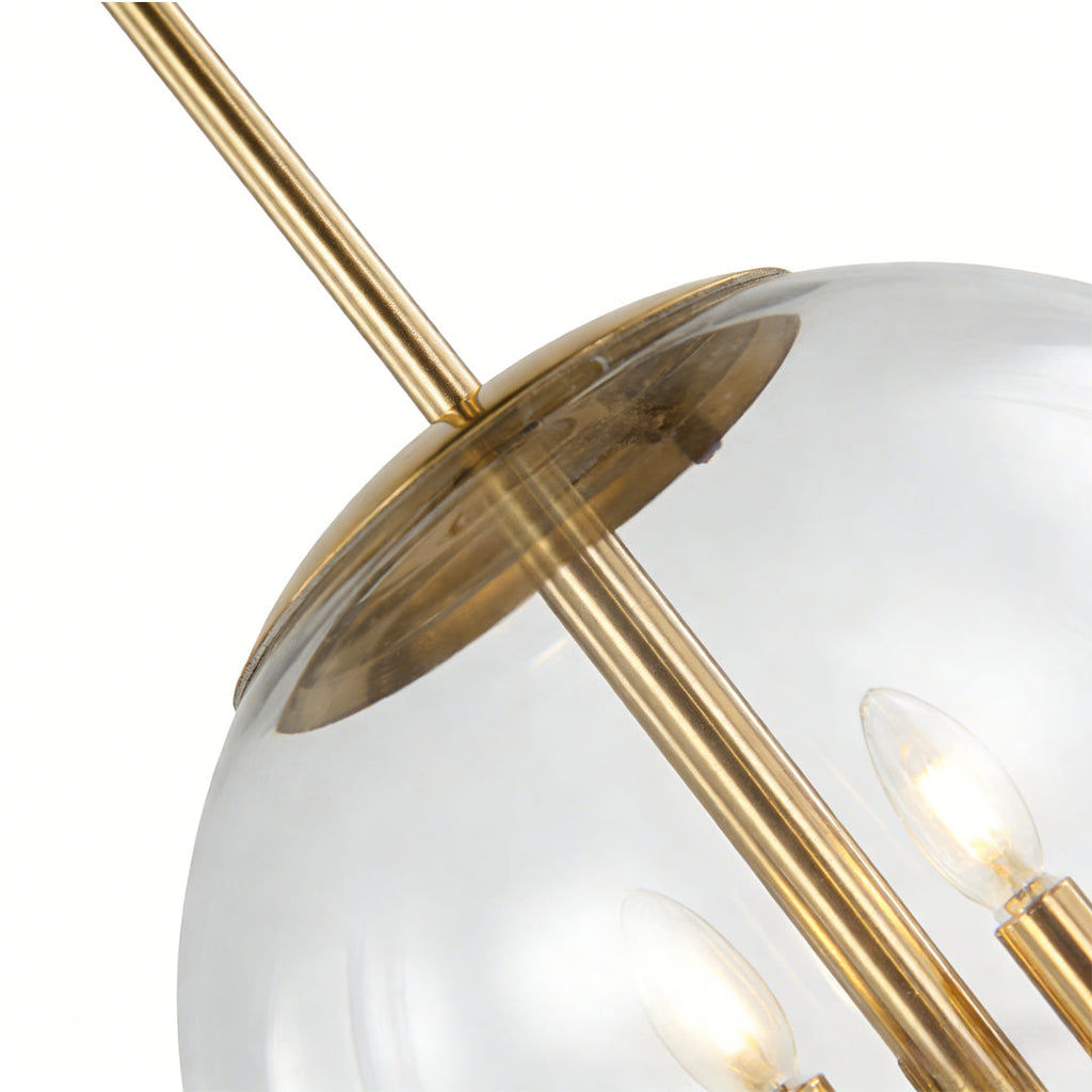 Clear Globe Pendant Light - Elegant Transparent Glass Ceiling Fixture