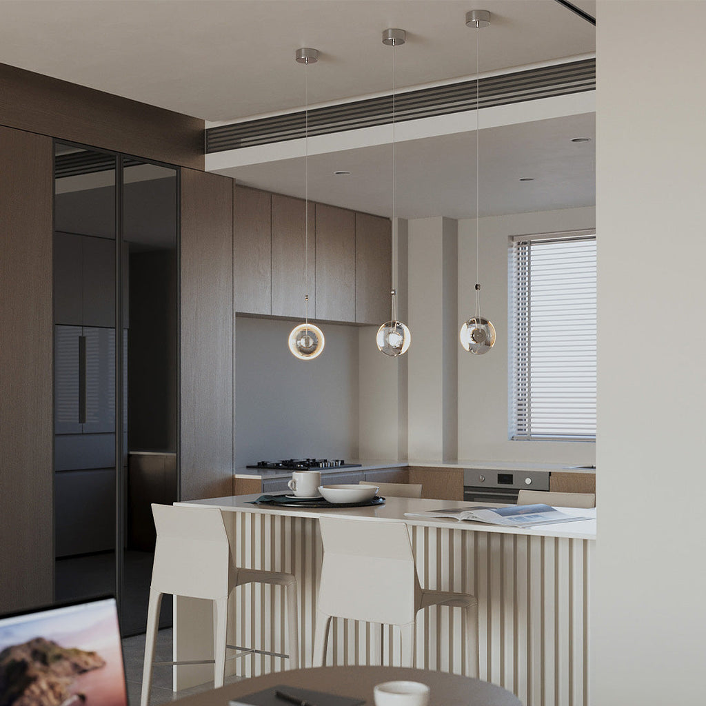 Clear Pendant Light Modern Minimalist Ceiling Fixture