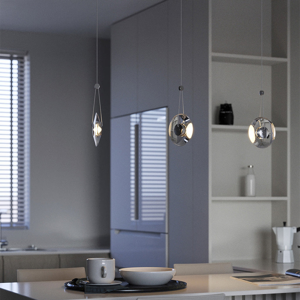 Clear Pendant Light Modern Minimalist Ceiling Fixture