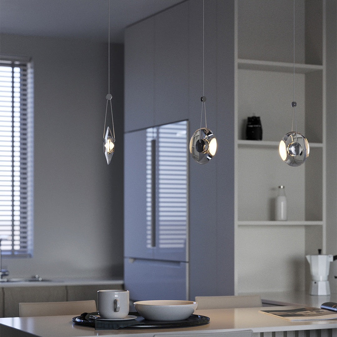 Clear Pendant Light Modern Minimalist Ceiling Fixture