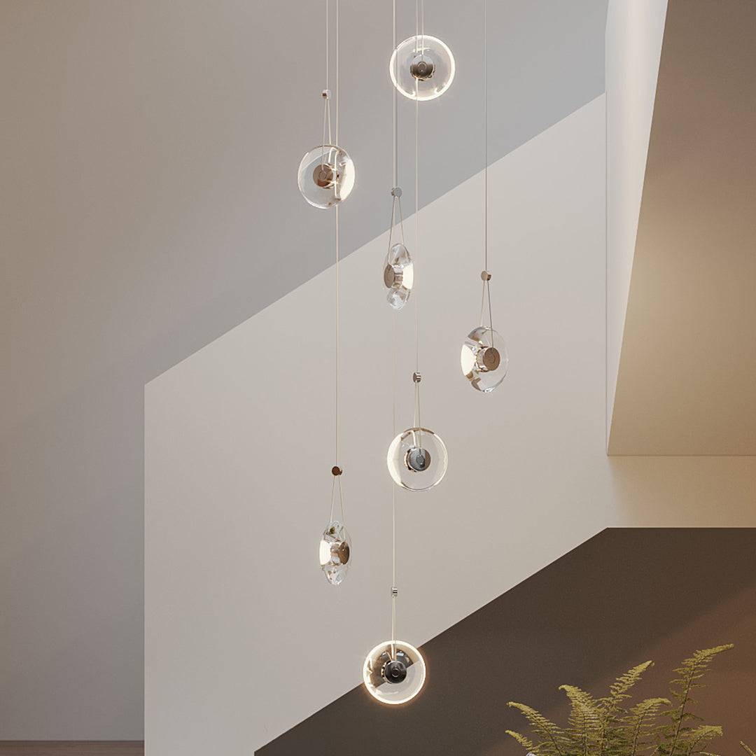 Clear Pendant Light Modern Minimalist Ceiling Fixture