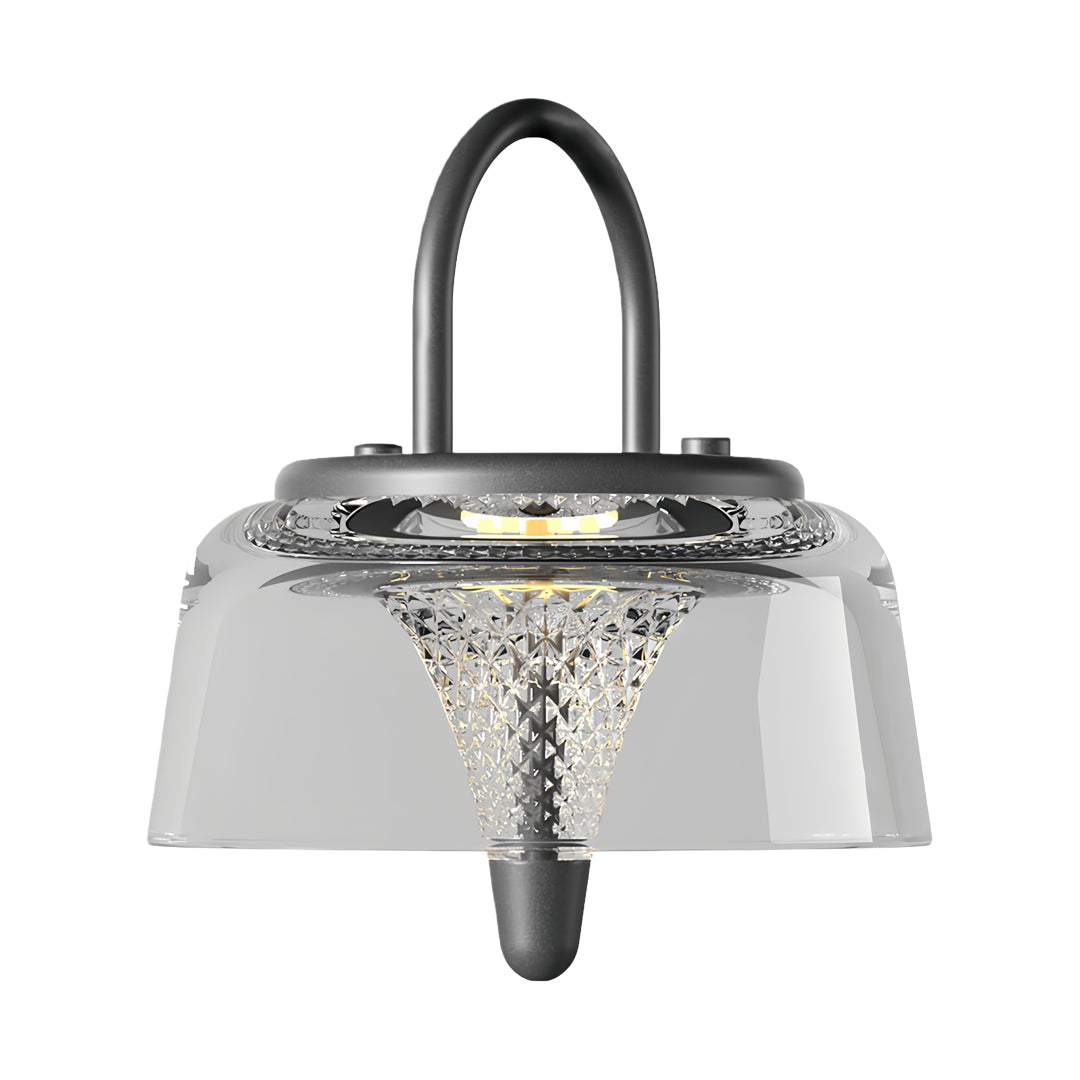 Clear Solar-Powered LED Pendant Lights - Hanging Light Fixtures with Handle