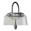 Clear Solar-Powered LED Pendant Lights - Hanging Light Fixtures with Handle