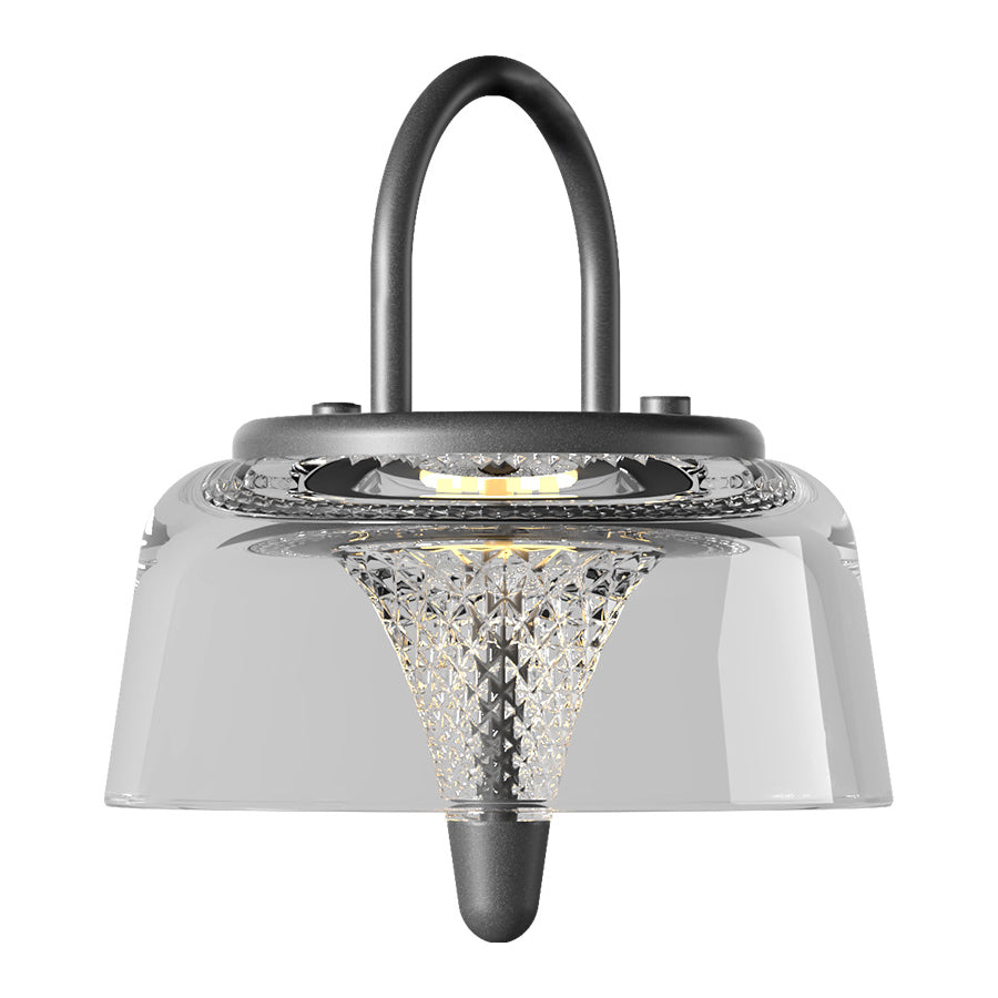 Clear Solar-Powered LED Pendant Lights - Hanging Light Fixtures with Handle