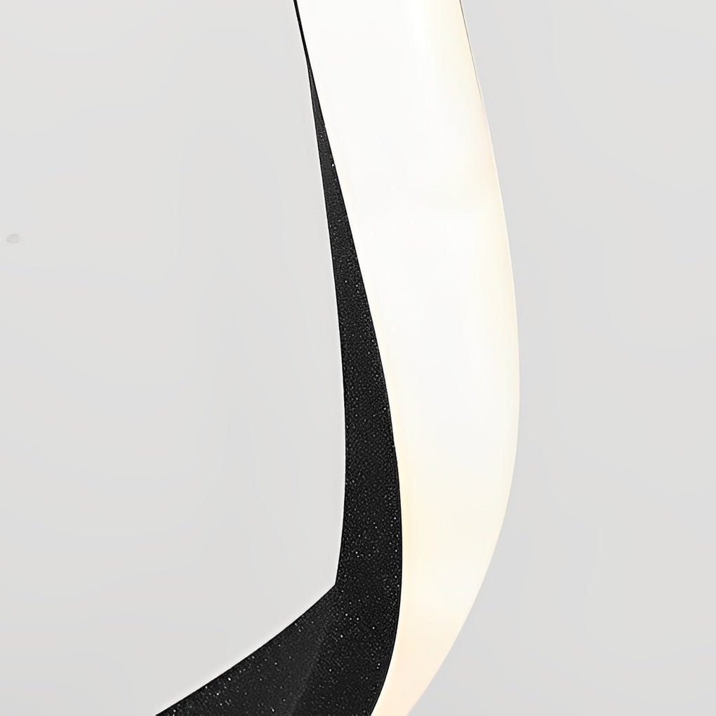 Spiral LED Path Light - Modern Black Waterproof Lawn Lighting