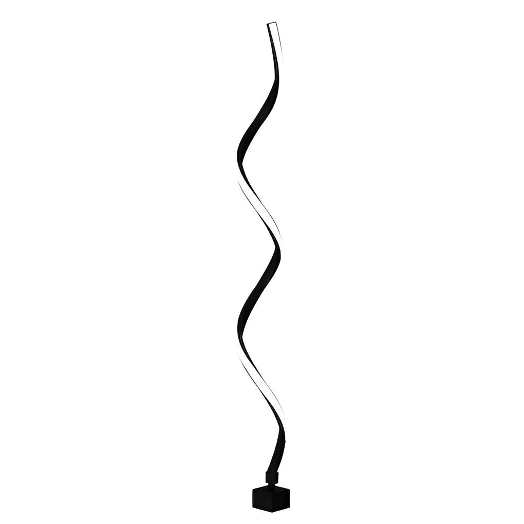 Spiral LED Path Light - Modern Black Waterproof Lawn Lighting