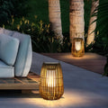 Bamboo Portable LED Outdoor Lantern - Waterproof Woven Light