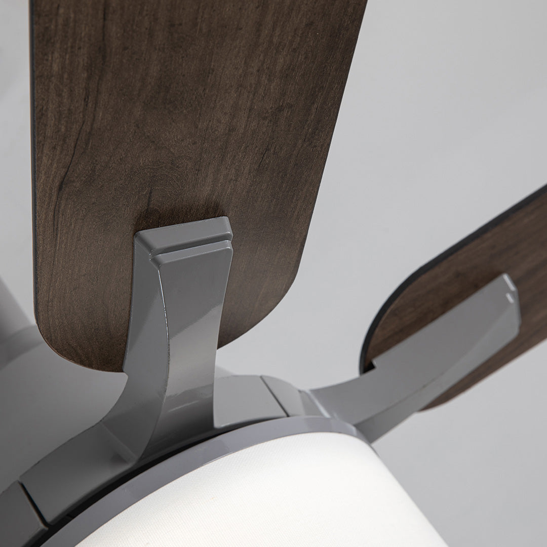 European Retro Ceiling Fan with Lights - Fabric Shade Lamp
