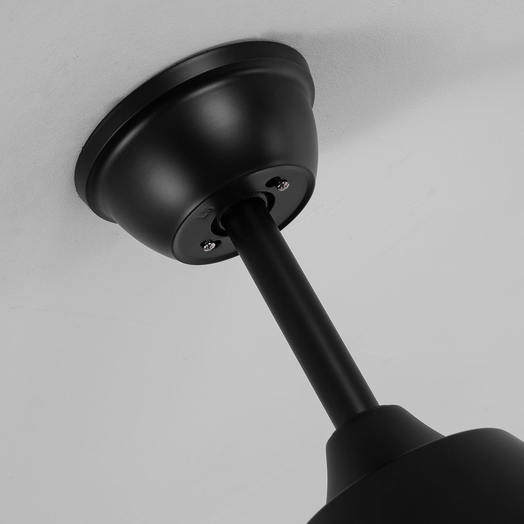 European Retro Ceiling Fan with Lights - Fabric Shade Lamp