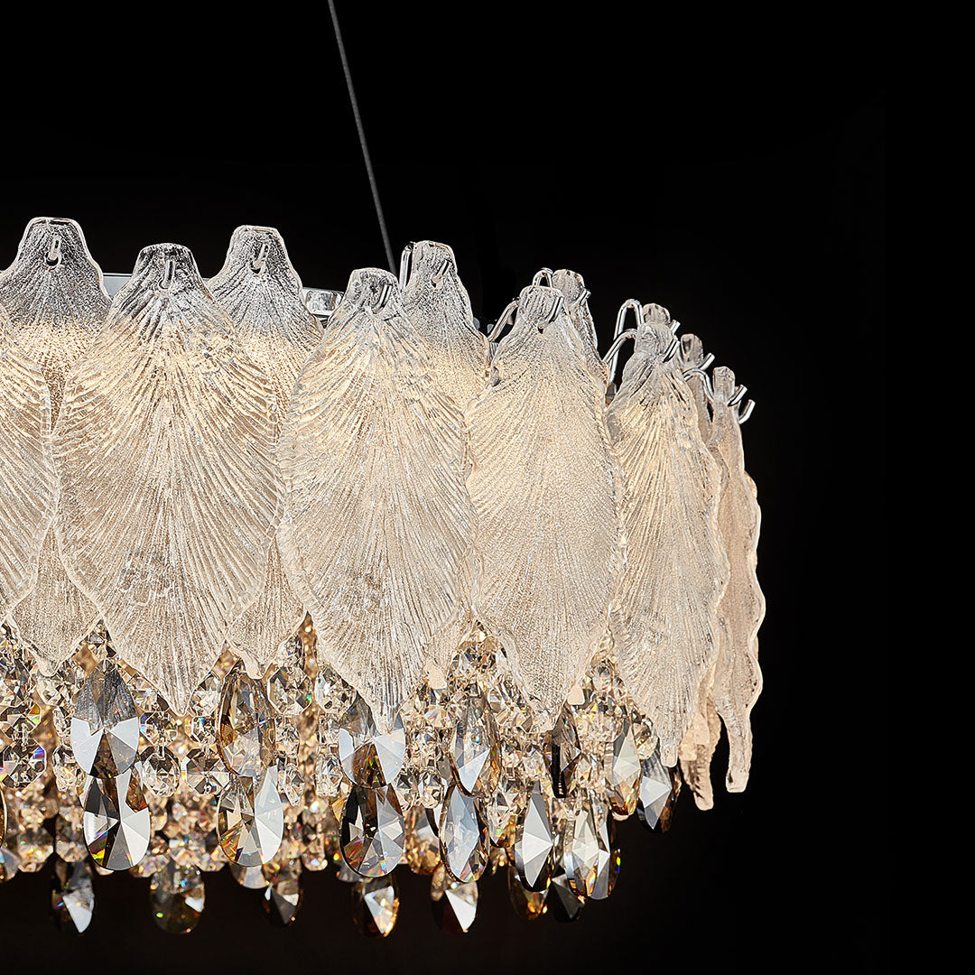 Country French Gold Crystal Chandelier Ceiling Light