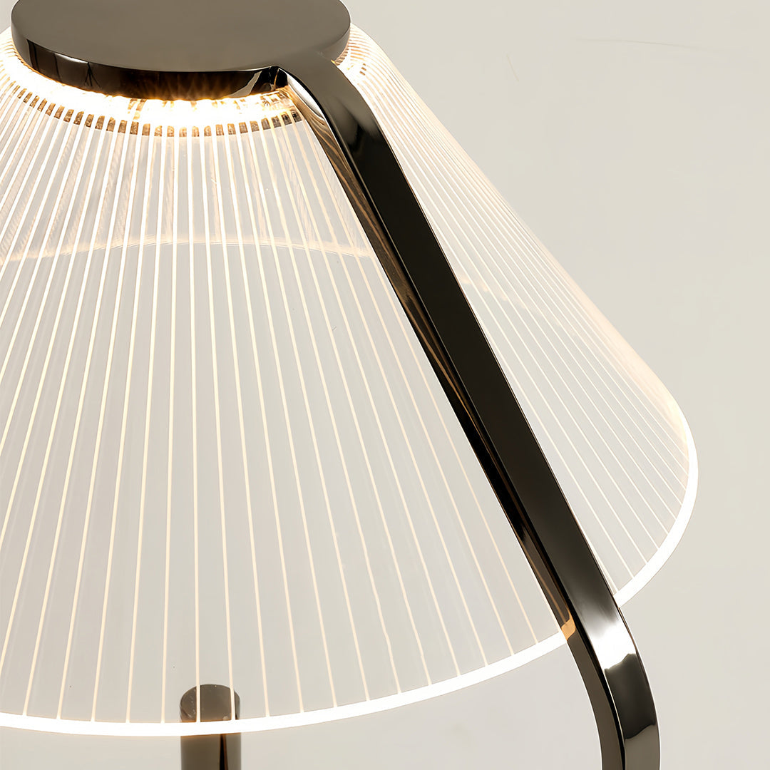 Elegant Chrome Acrylic LED Floor Lamp - Luxury Standing Light