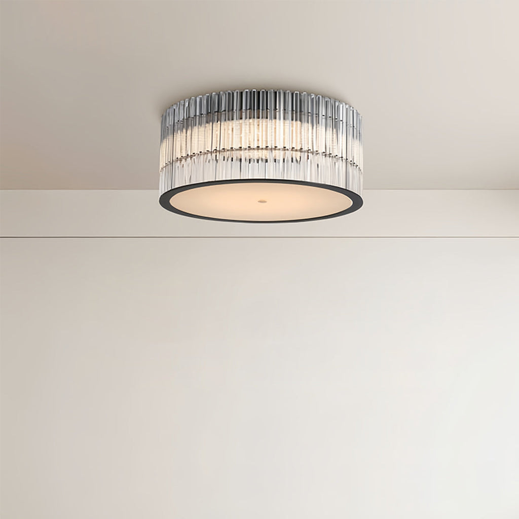 Crystal Flush Mount Ceiling Light Modern Minimalist Glass Fixture