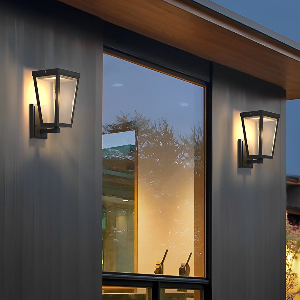 Outdoor Waterproof LED Wall Light - Dual-Power Rectangle Design