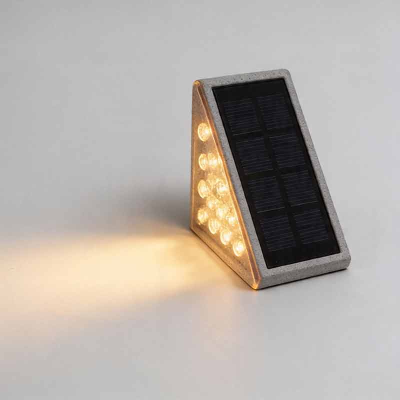 Solar Powered Triangle Ladder Step Light Waterproof Modern Design