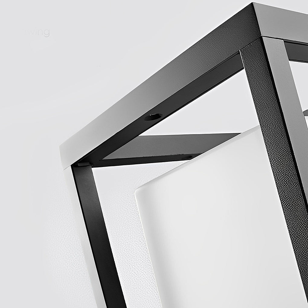 Minimalist Square Waterproof LED Garden Pedestal Light