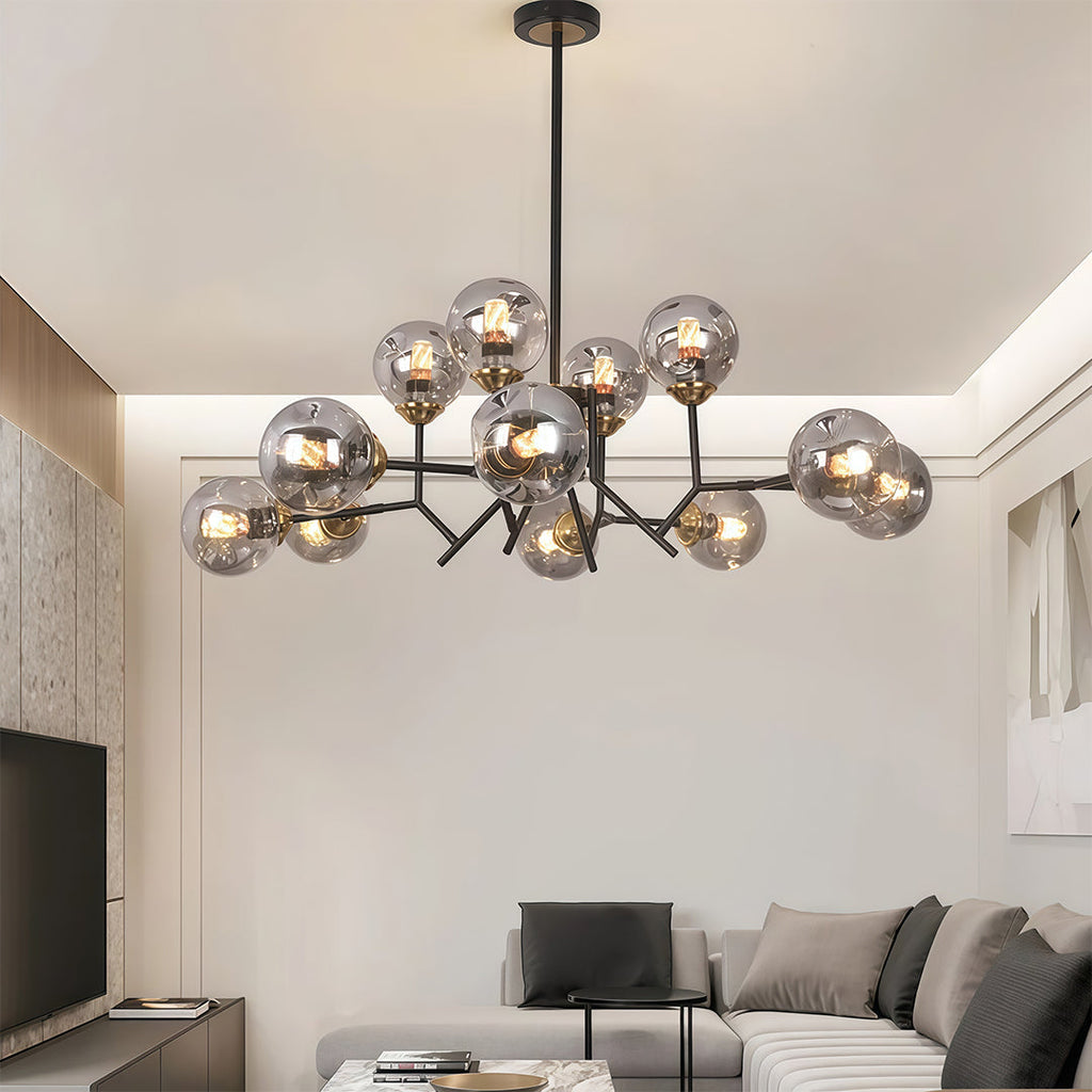 Glass Globe Chandeliers Nordic Luxury Retro Ceiling Light
