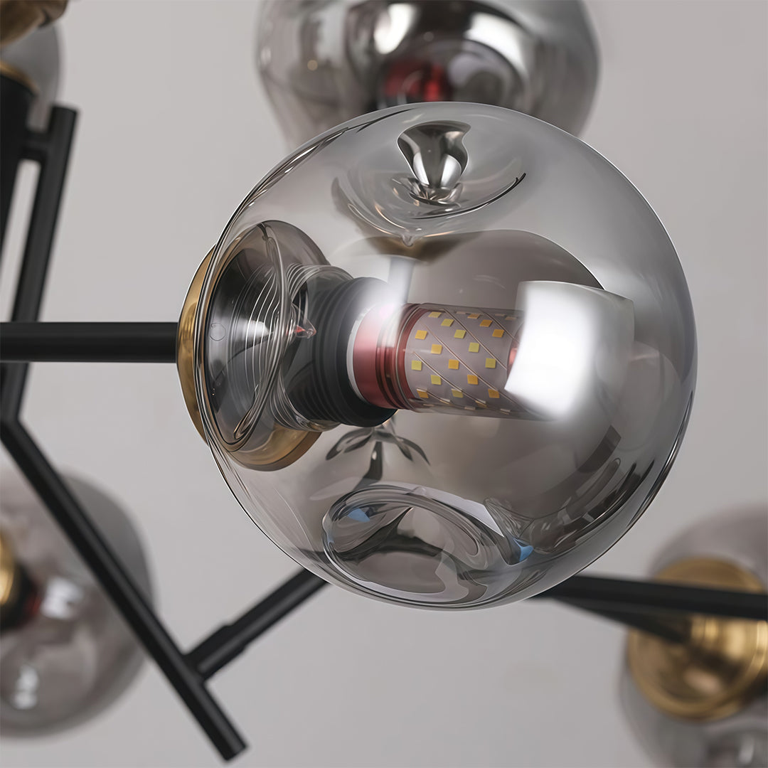 Glass Globe Chandeliers Nordic Luxury Retro Ceiling Light