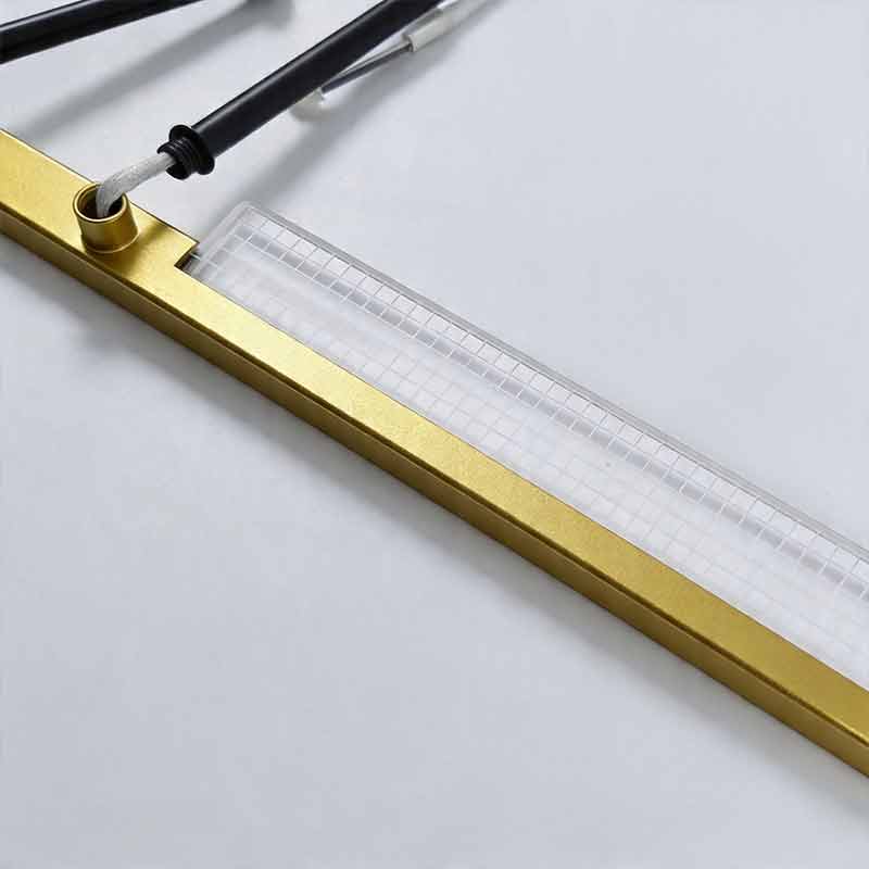 Gold Cross Ceiling Light - Exquisite Metal LED Flat Light