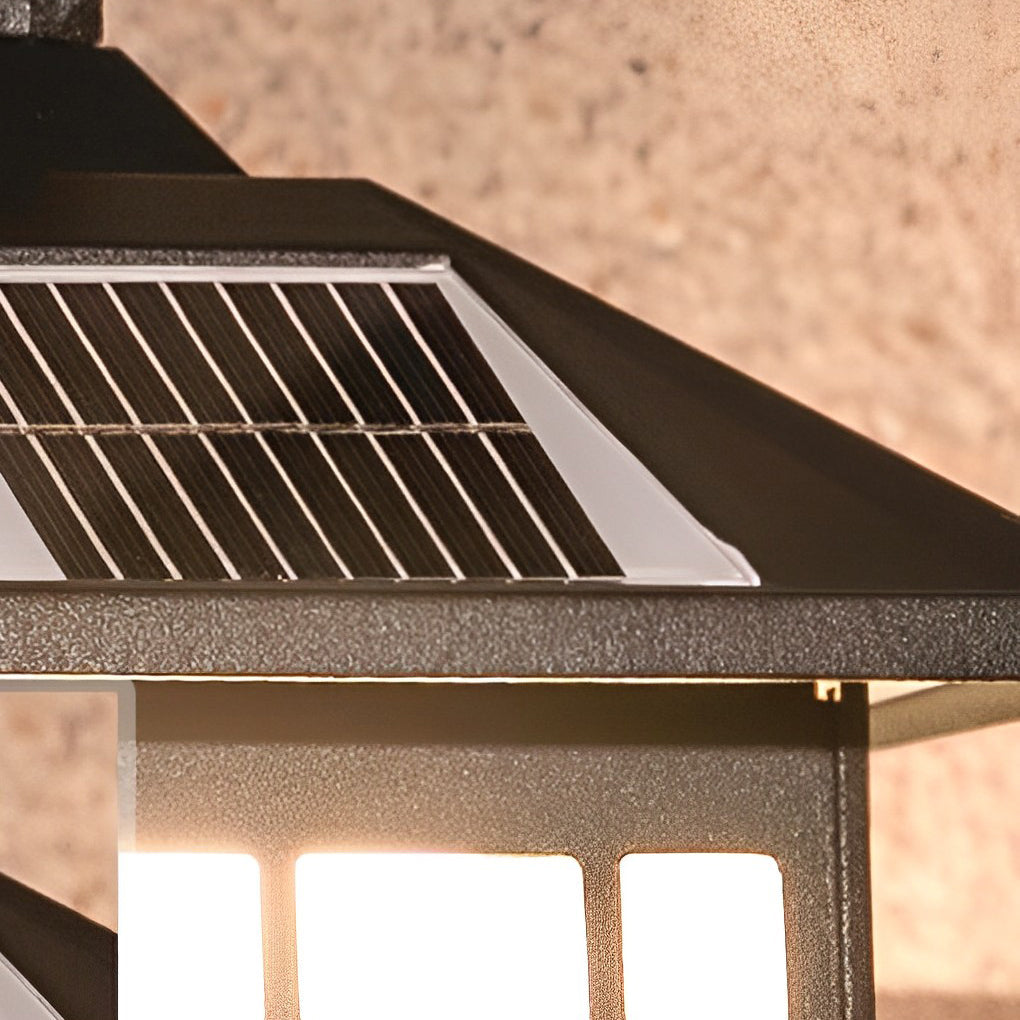 Retro LED Lantern Wall Sconce - Die-Cast Aluminum Glass Lamp