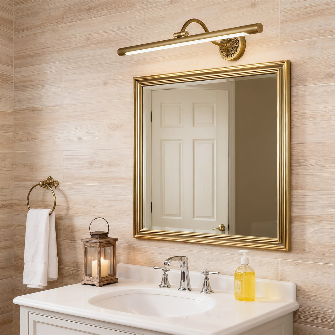 LED Vanity Bathroom Lights American Retro Mirror Cabinet Light | Vintage Bathroom Lighting Fixtures | Wall-Mounted LED Mirror Light | Stylish Bathroom Decor | Adjustable Brightness | Energy-Efficient Lighting | Antique-inspired Design | Perfect for Home,