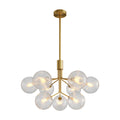 Luxury Copper Glass Ball Chandelier Modern Ceiling Light