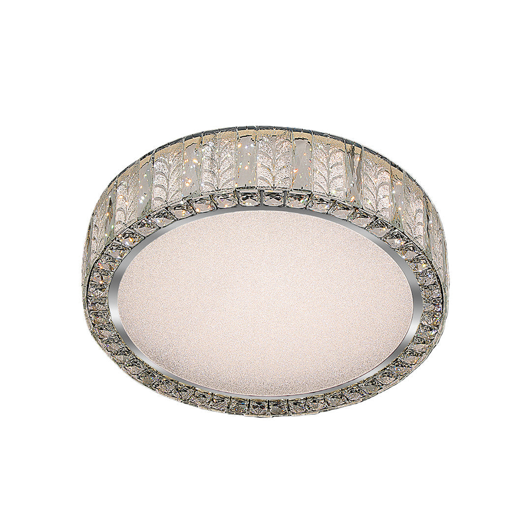 Modern Gold Flush Mount LED Round Crystal Light