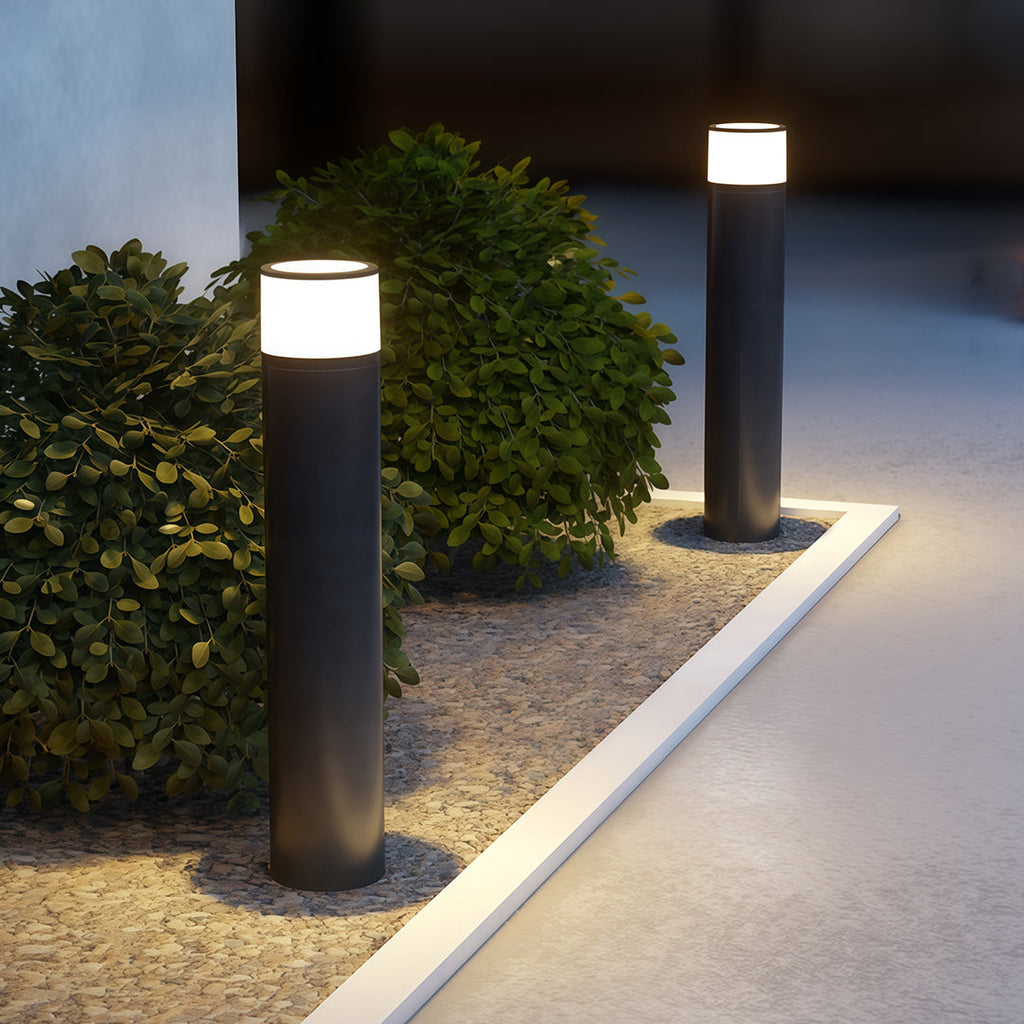 Sleek Outdoor Path Light - Ambient Garden Bollard Lamp