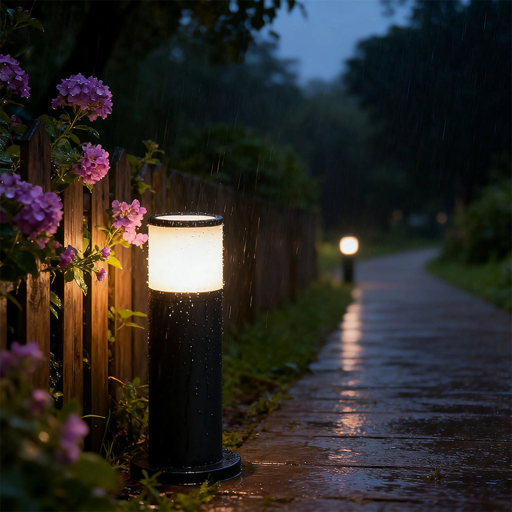 Sleek Outdoor Path Light - Ambient Garden Bollard Lamp