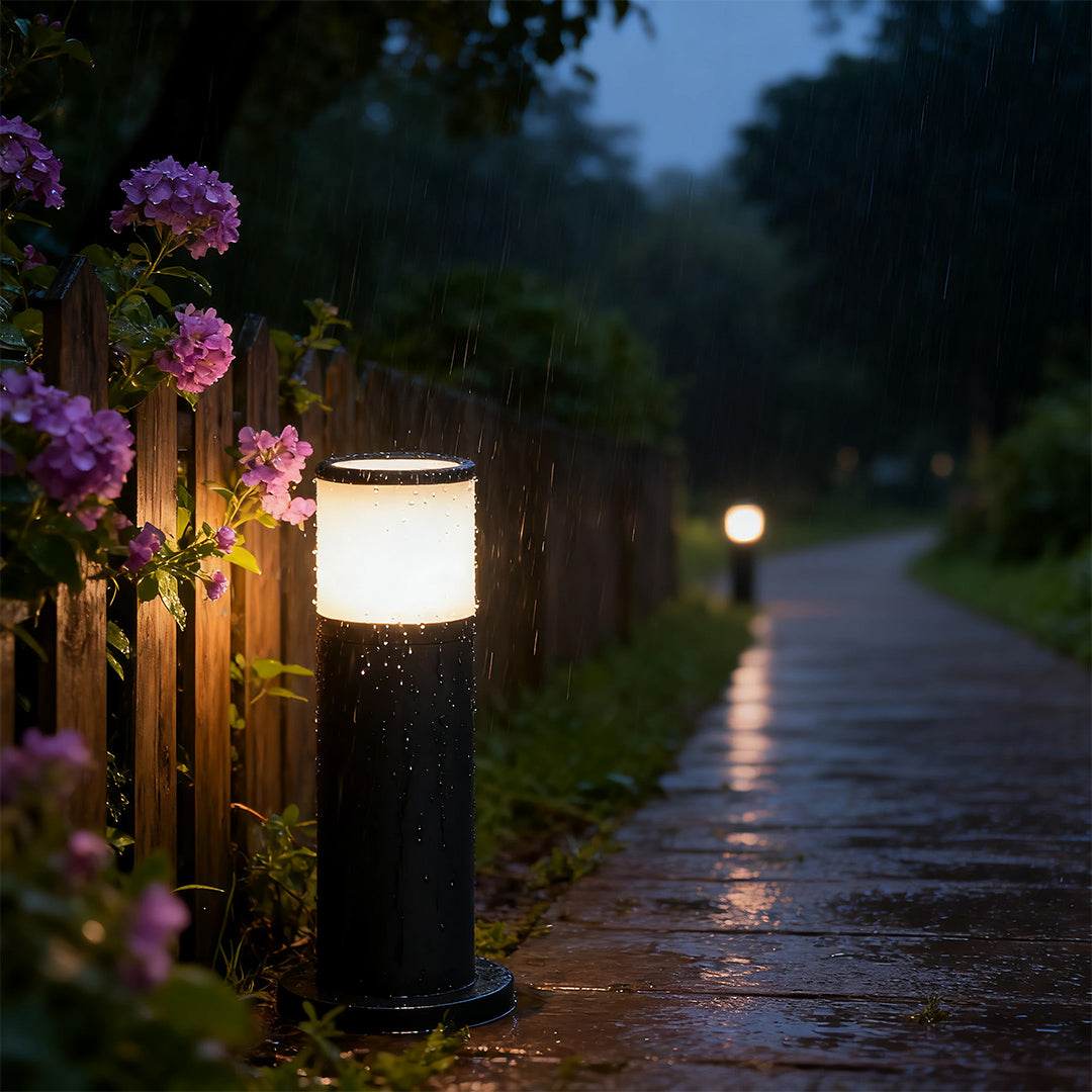 Sleek Outdoor Path Light - Ambient Garden Bollard Lamp