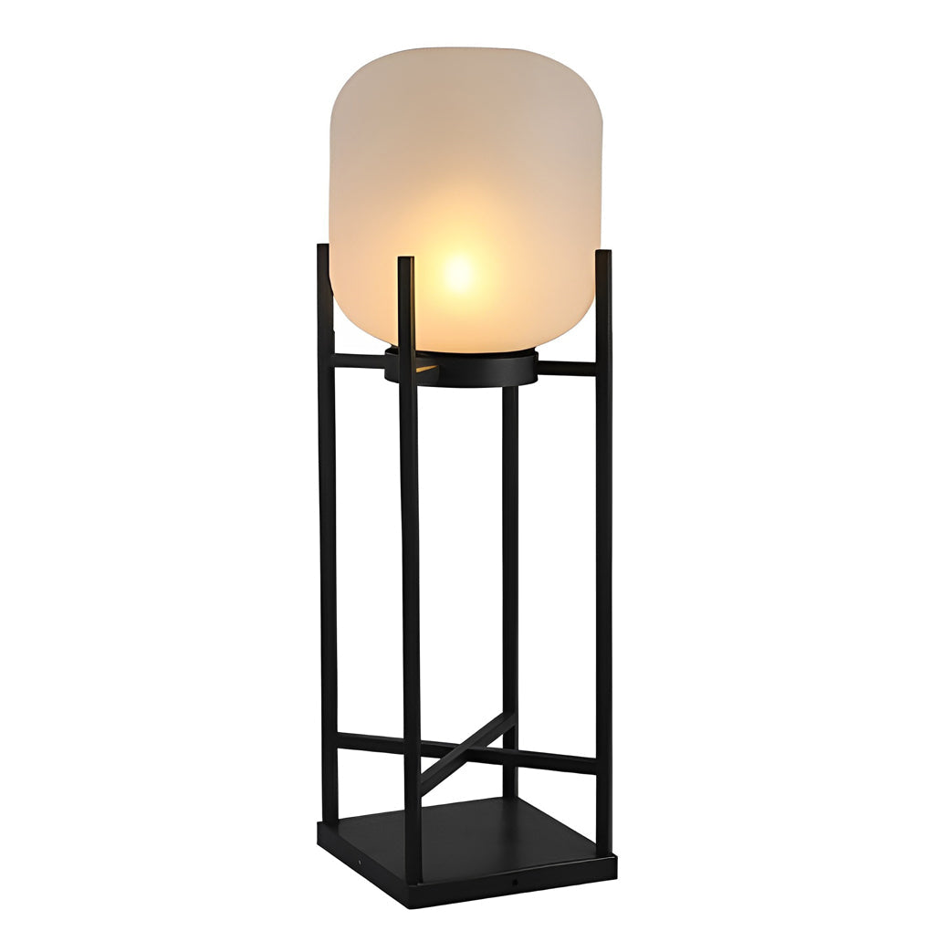 Outdoor LED Metal Floor Lamp - Standing Light Lantern for Patios, Gardens, and Decks