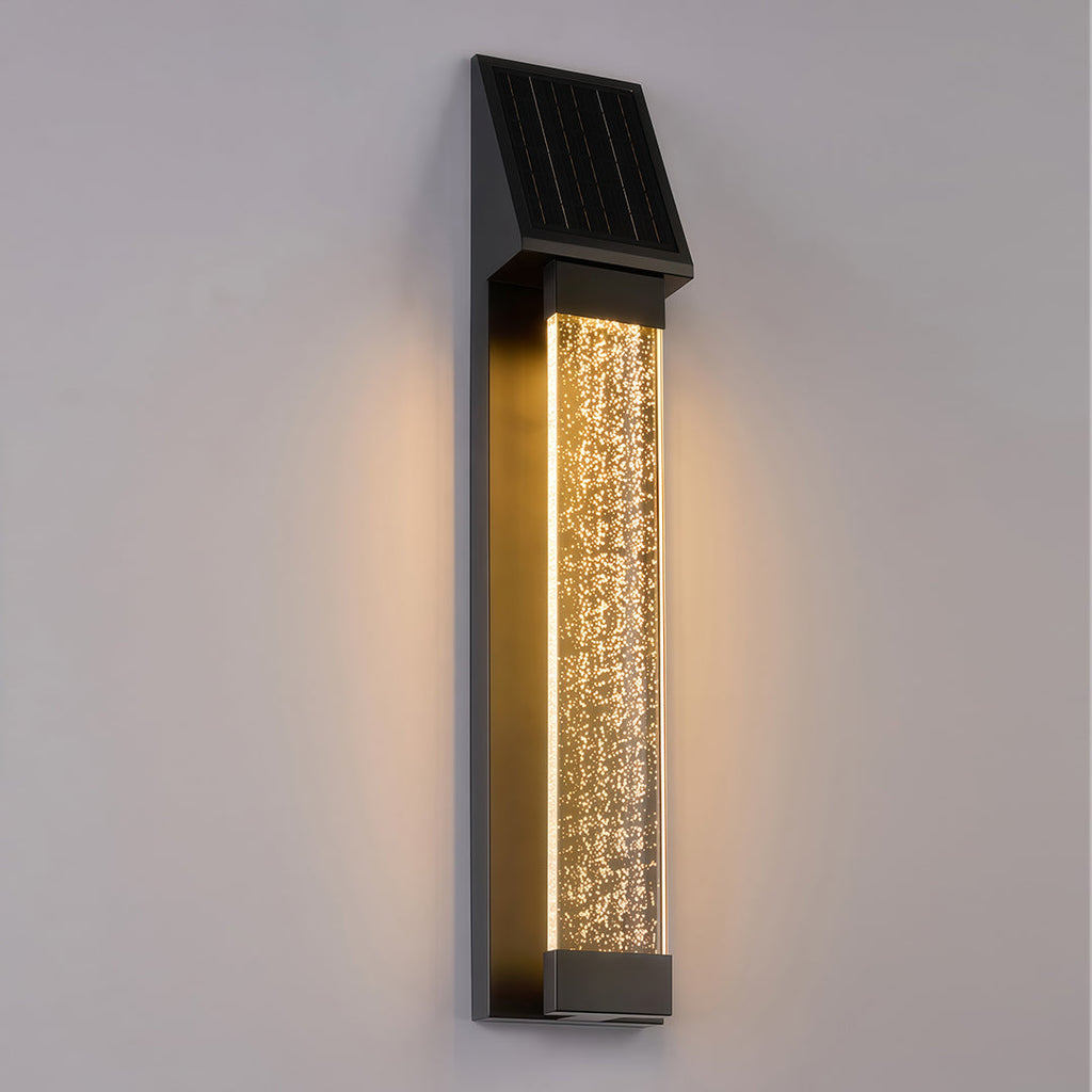 Black Waterproof Solar Outdoor Sconce Light – Energy Efficient Garden Fixture