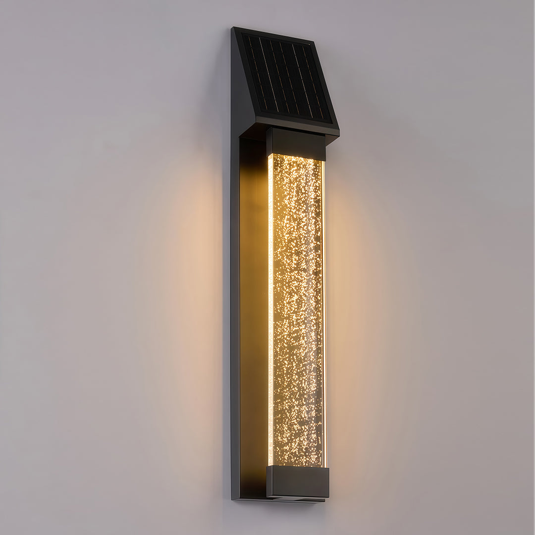 Black Waterproof Solar Outdoor Sconce Light – Energy Efficient Garden Fixture