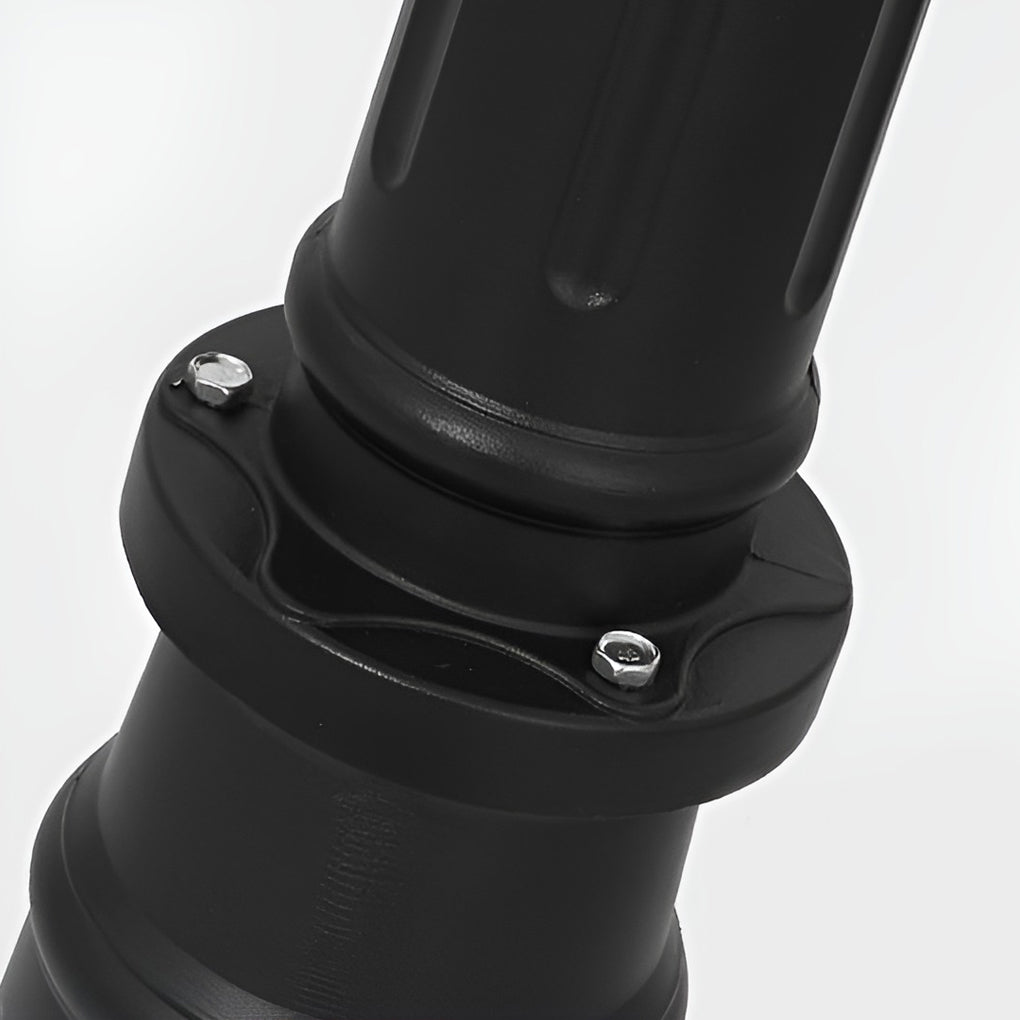 2-Head Outdoor Post Light - Modern Black Waterproof LED Fixture