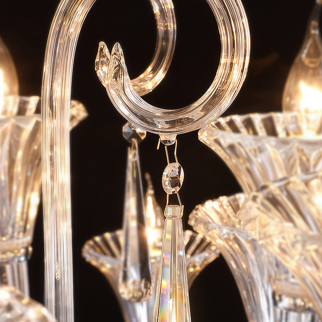 French Elegant Art Glass Chandelier | Luxury Ceiling Light Fixtures